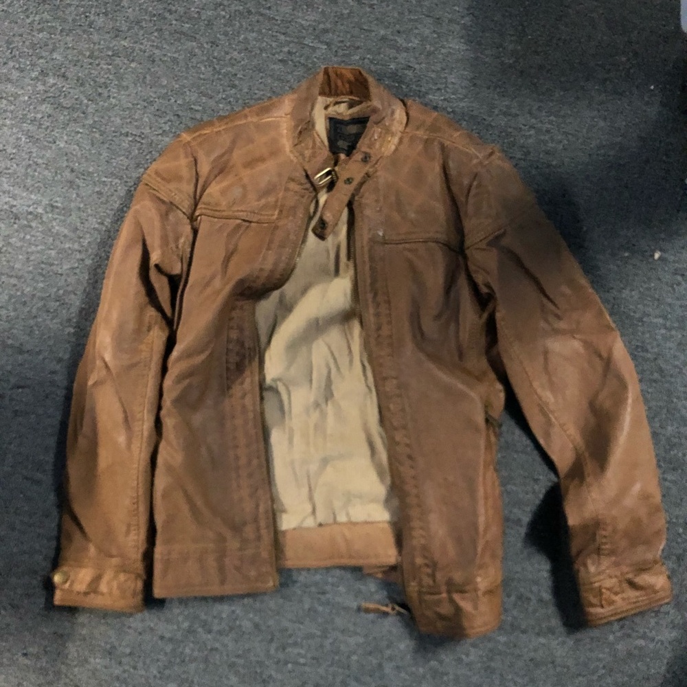 Brown Forever 21 Faux Leather Jacket